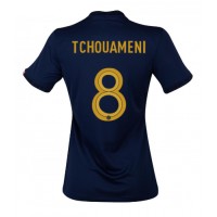 Camisa de time de futebol França Aurelien Tchouameni #8 Replicas 1º Equipamento Feminina Mundo 2022 Manga Curta